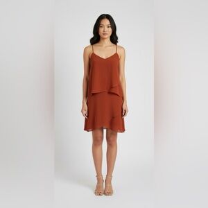 Naked Zebra Tiered Spaghetti Strap mini Dress